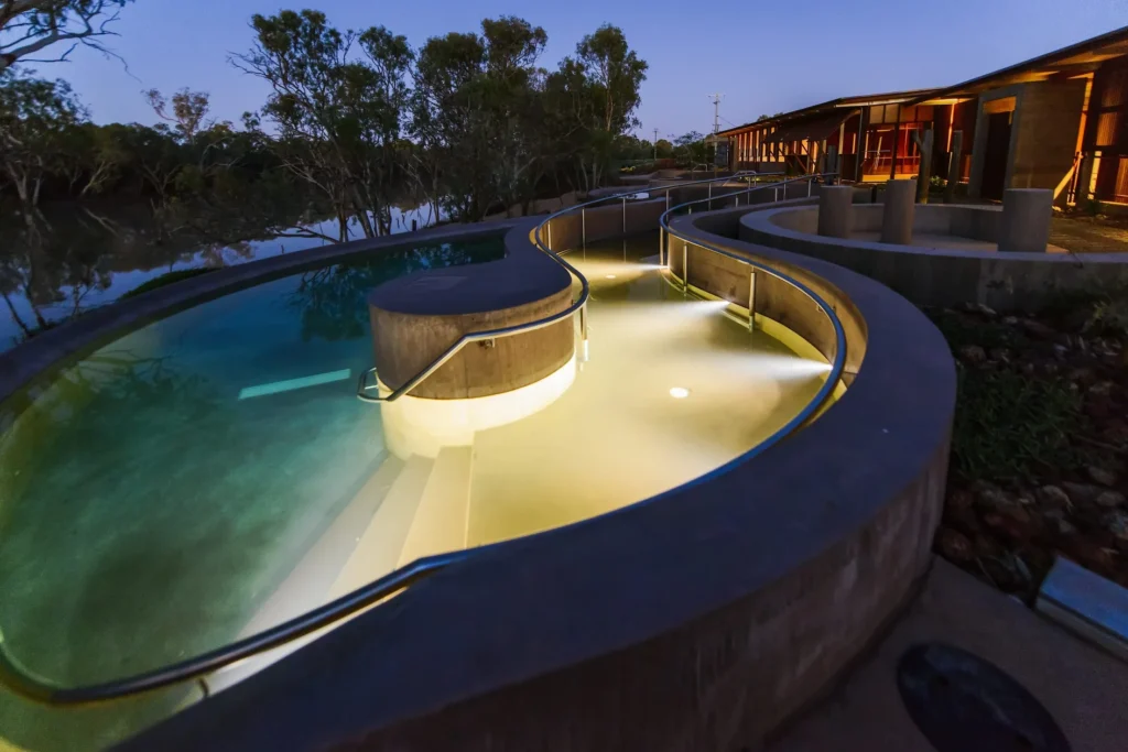 Cunnamulla hot springs facilities in outback Queensland